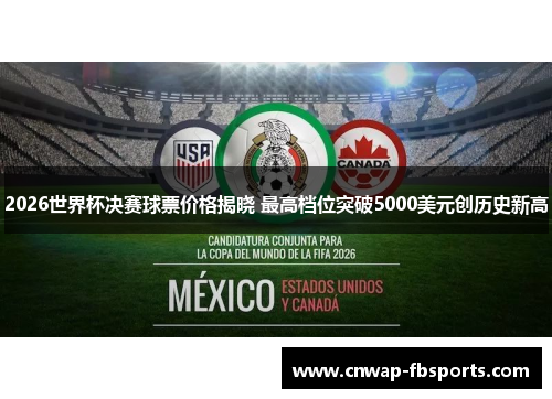 2026世界杯决赛球票价格揭晓 最高档位突破5000美元创历史新高